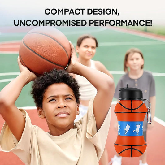Basketball Design Collapsible Water Bottle (600ml)