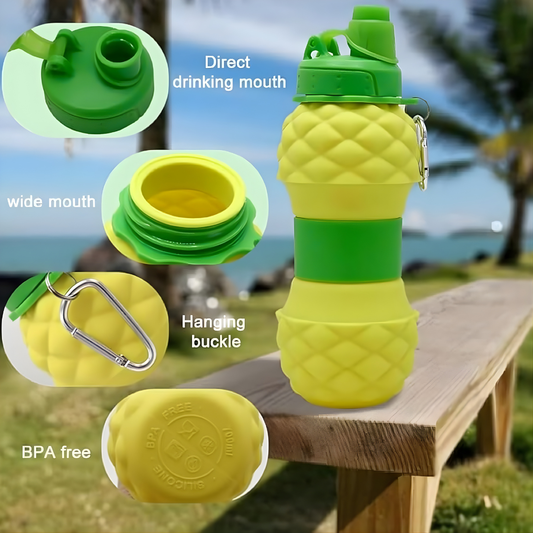 Pineapple Dotted Water Bottle yellow (600ml)