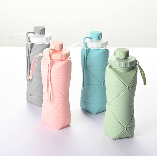 Foldable BPA-Free Silicone Water Bottle (600ml)