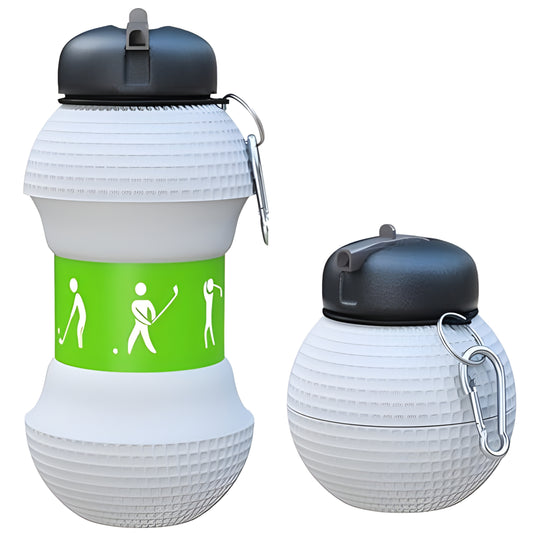 Golf Ball Collapsible Water Bottle (600ml)