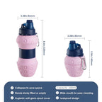 Soft Strawberry dotted silicone water Bottle (600ml)