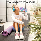 Purple Dotted Silicone Collapsible Water Bottle (600ml)