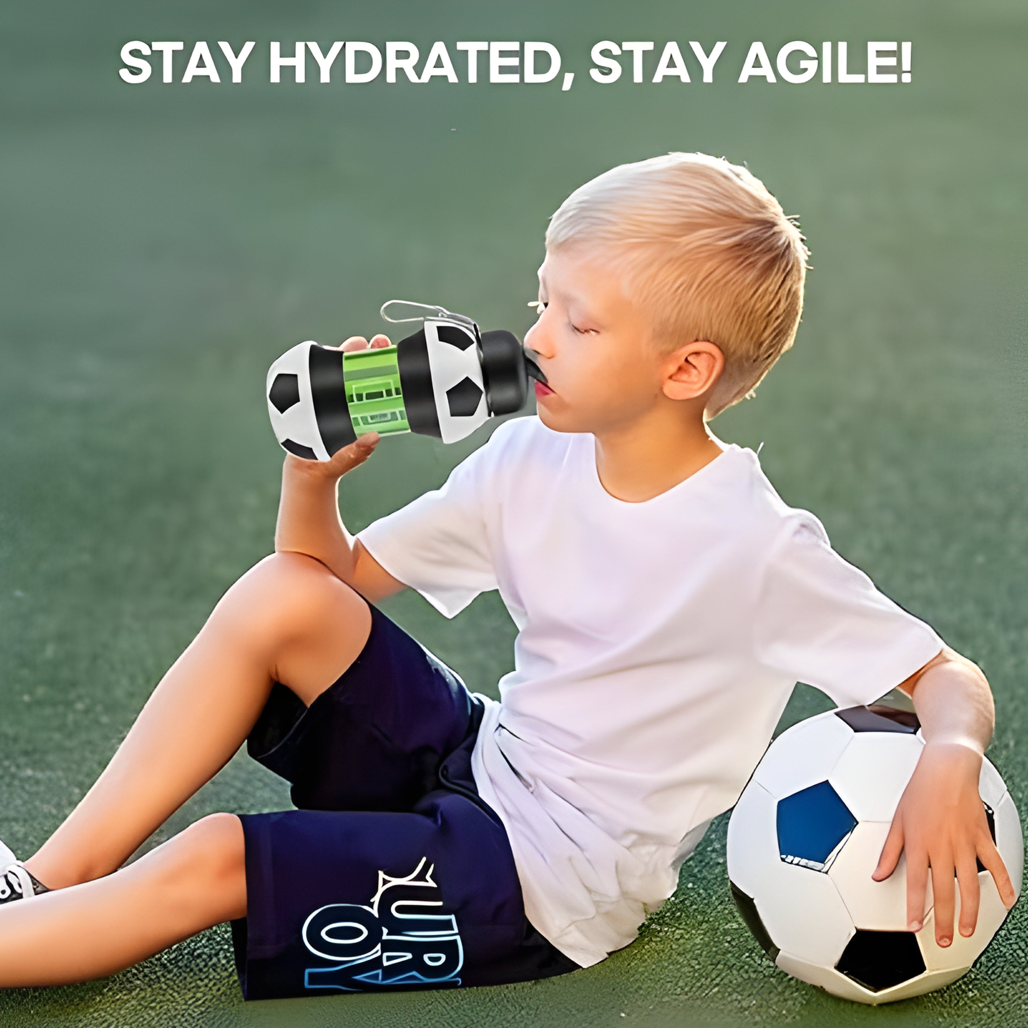 Football Folding Water Bottle