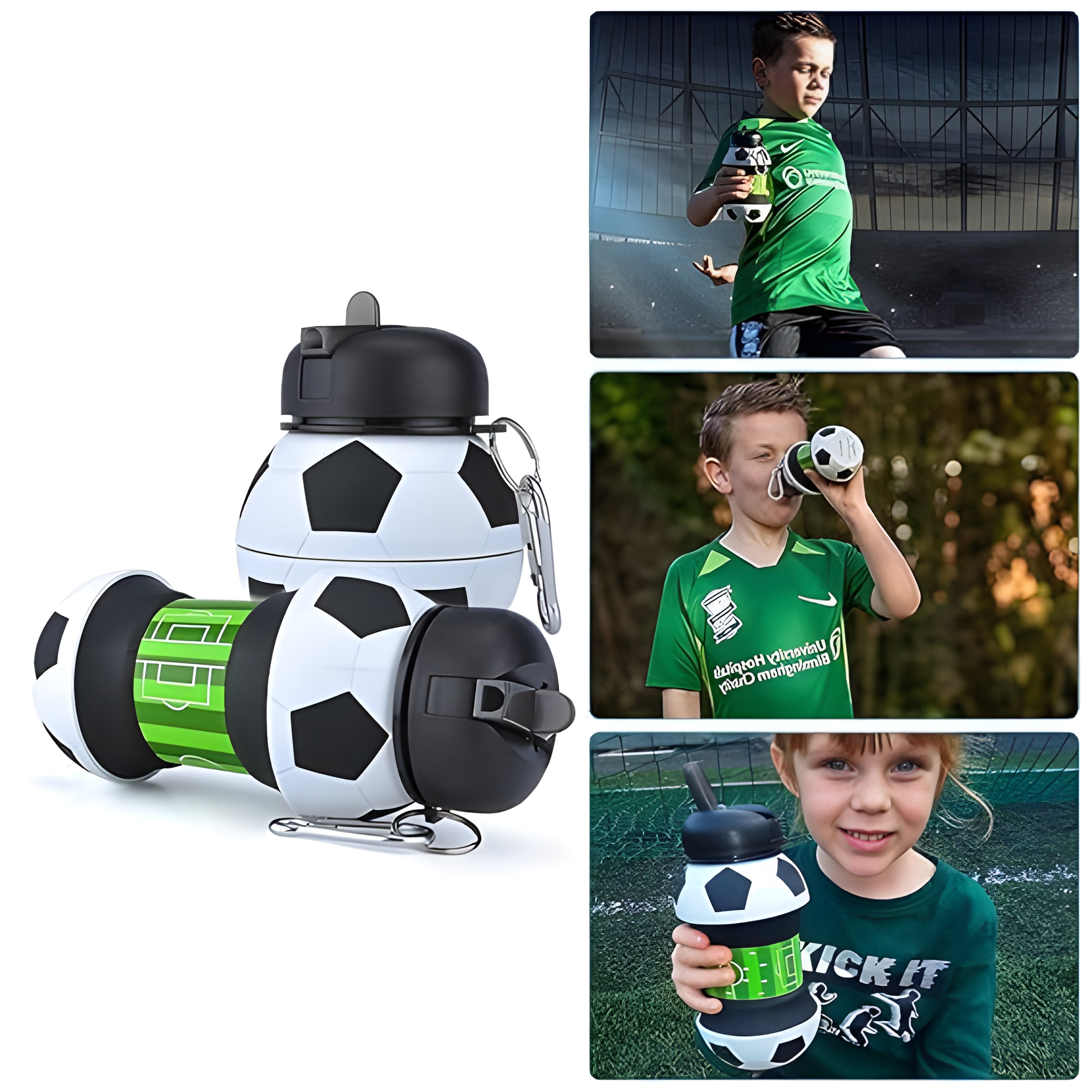 Football Folding Water Bottle