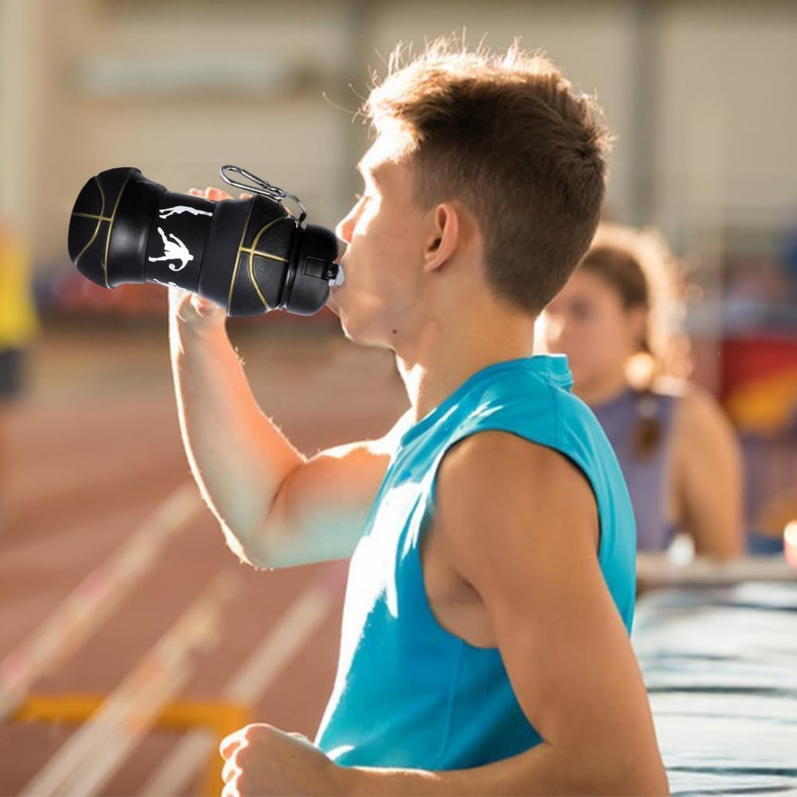Black Ball Collapsible Water Bottle (600ml)