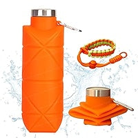 Foldable BPA-Free Silicone Water Bottle (600ml)