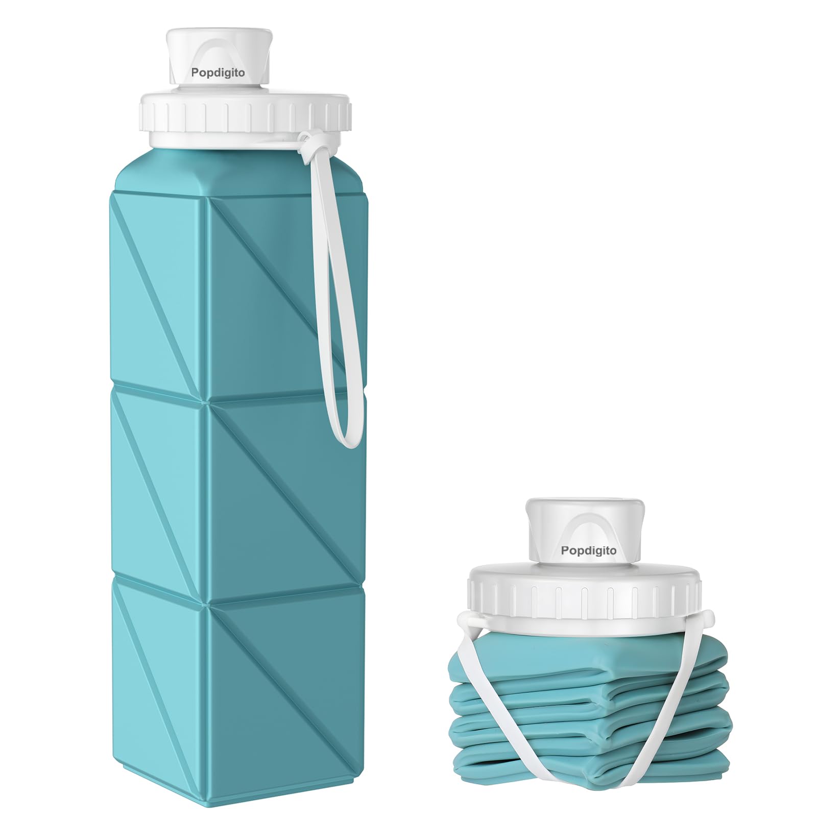 Foldable BPA-Free Silicone Water Bottle (600ml)