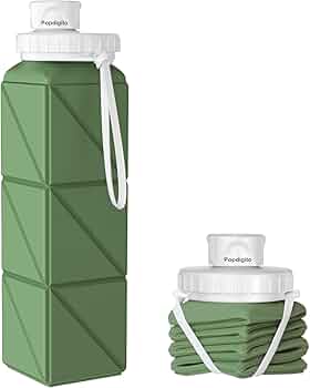 Foldable BPA-Free Silicone Water Bottle (600ml)