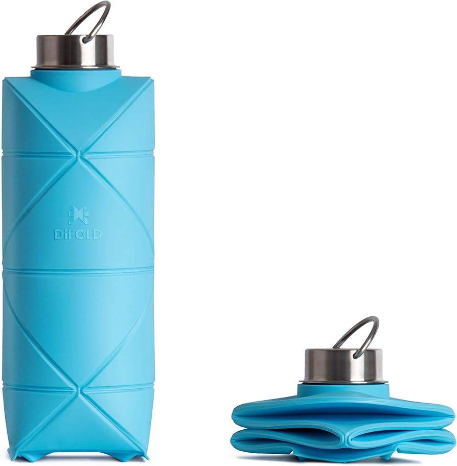 Foldable BPA-Free Silicone Water Bottle (600ml)