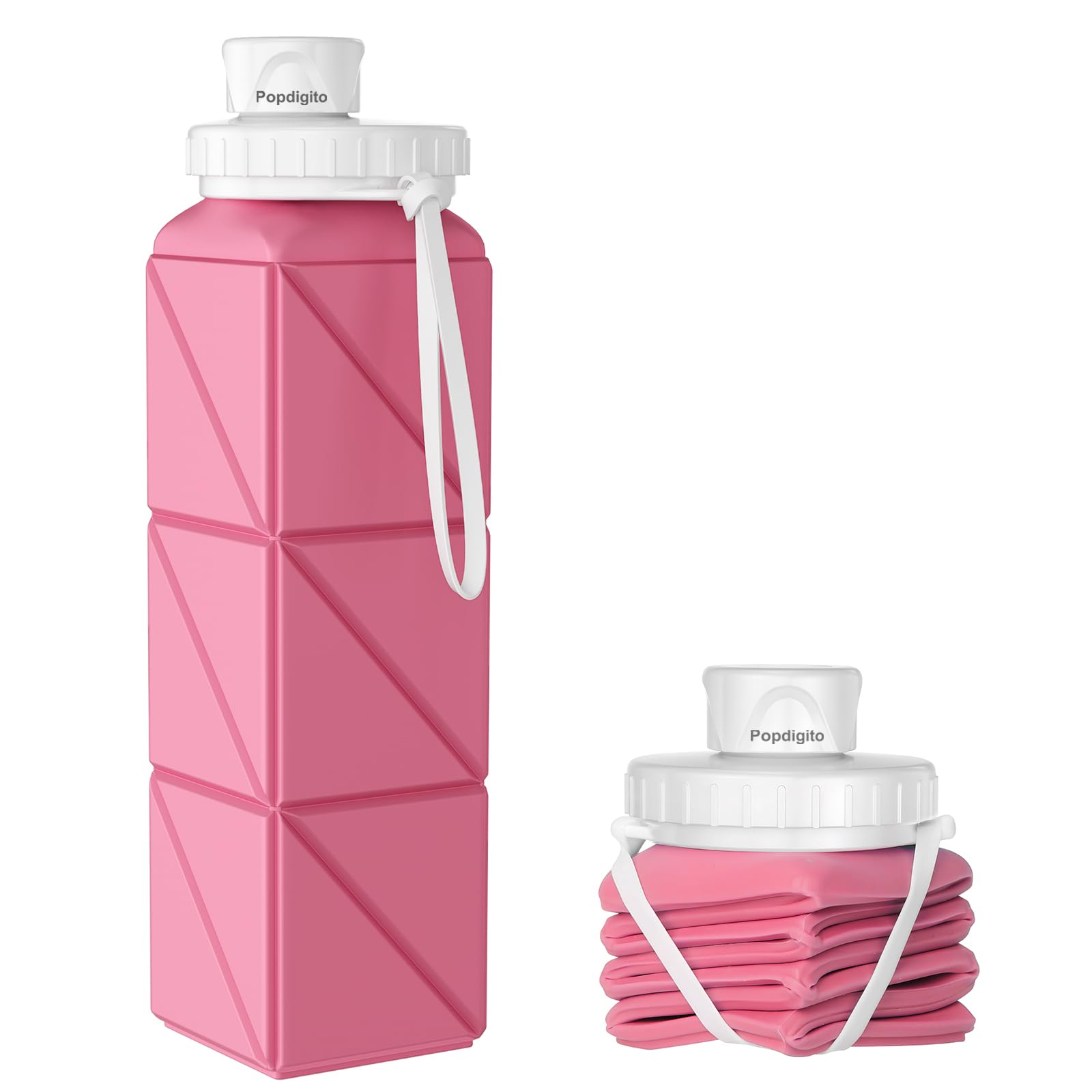 Foldable BPA-Free Silicone Water Bottle (600ml)