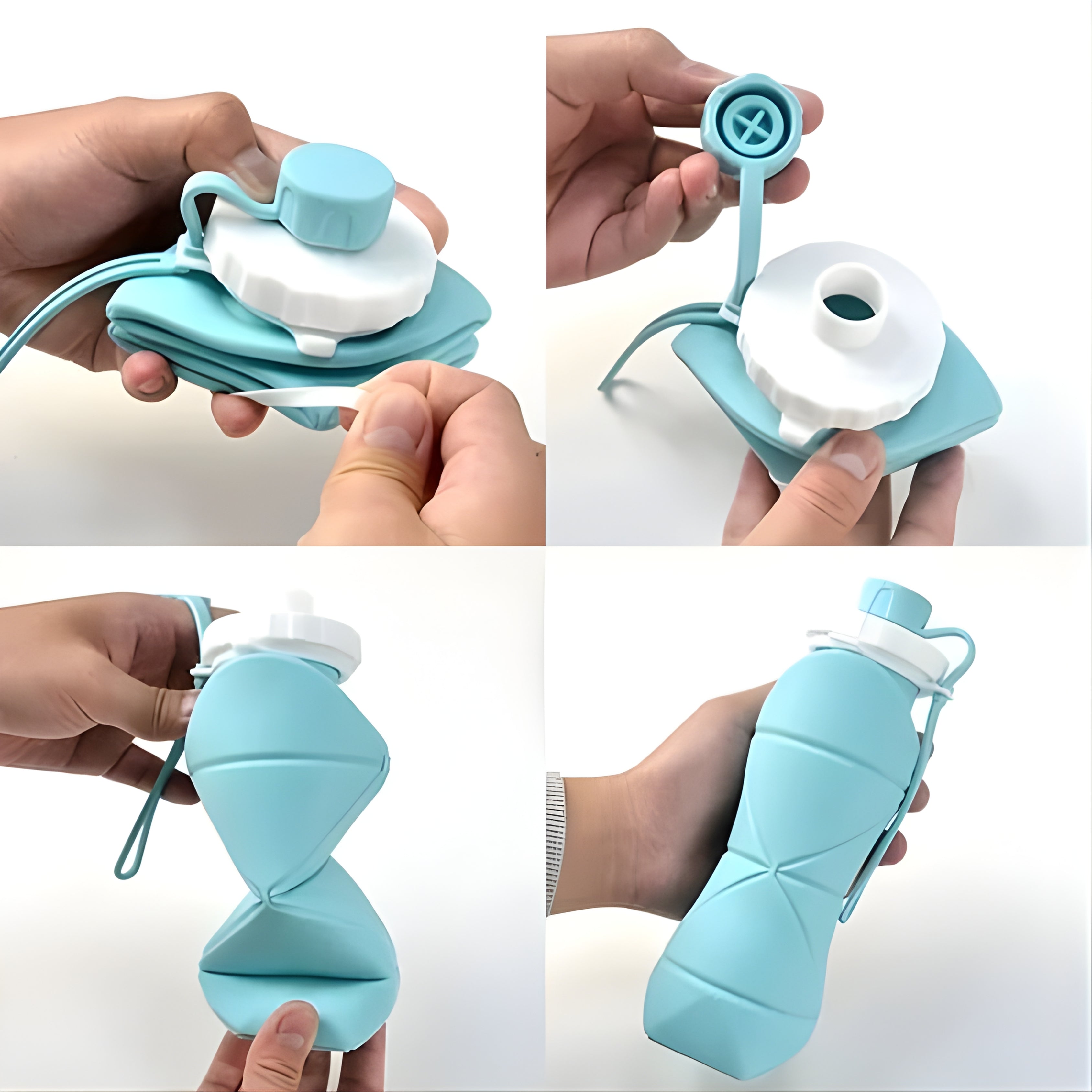 Foldable BPA-Free Silicone Water Bottle (600ml)