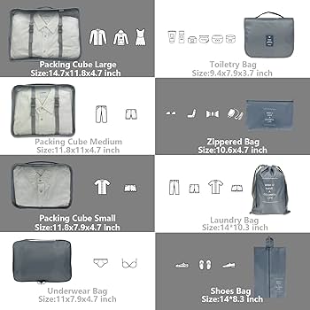 Smart Travel Packing Organizer Set (7-in-1)