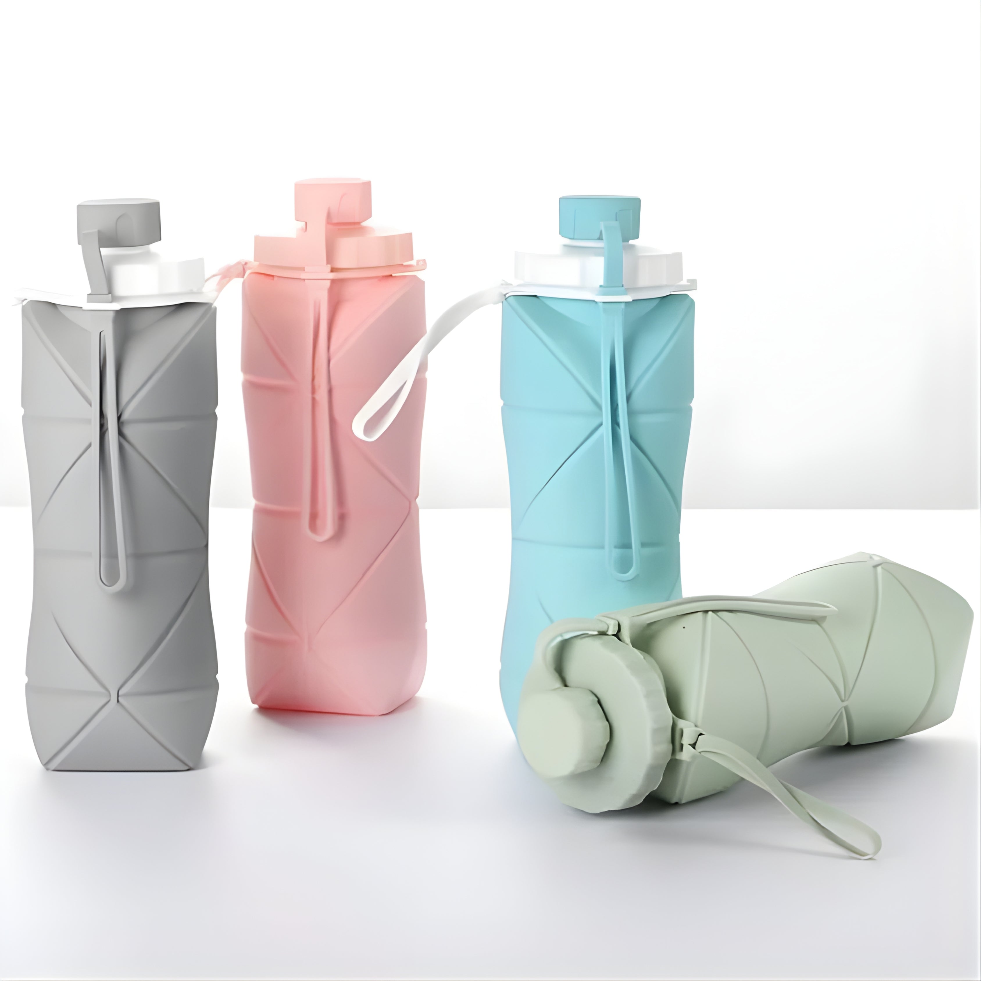 Foldable BPA-Free Silicone Water Bottle (600ml)