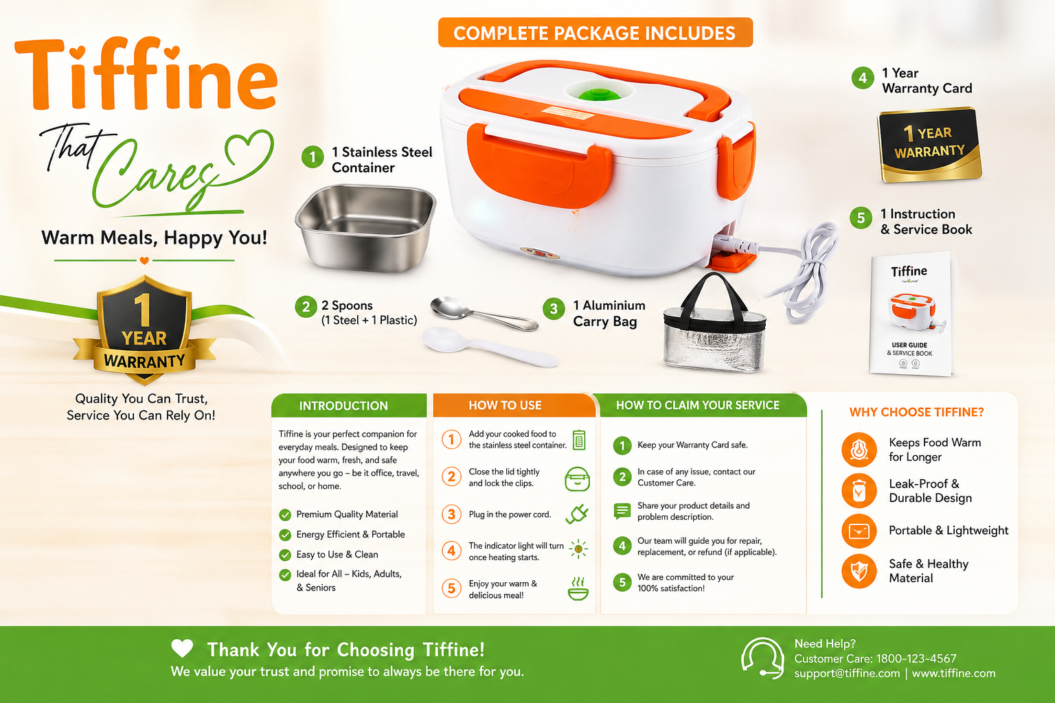 🍱 ELECTRIC LUNCH BOX – Hot Food Anytime!