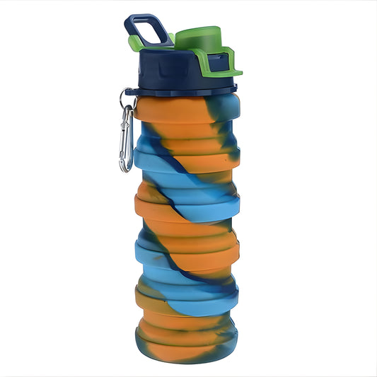 Compact Collapsible Silicone Bottle army orange (500ml)