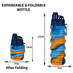 Compact Collapsible Silicone Bottle army orange (500ml)