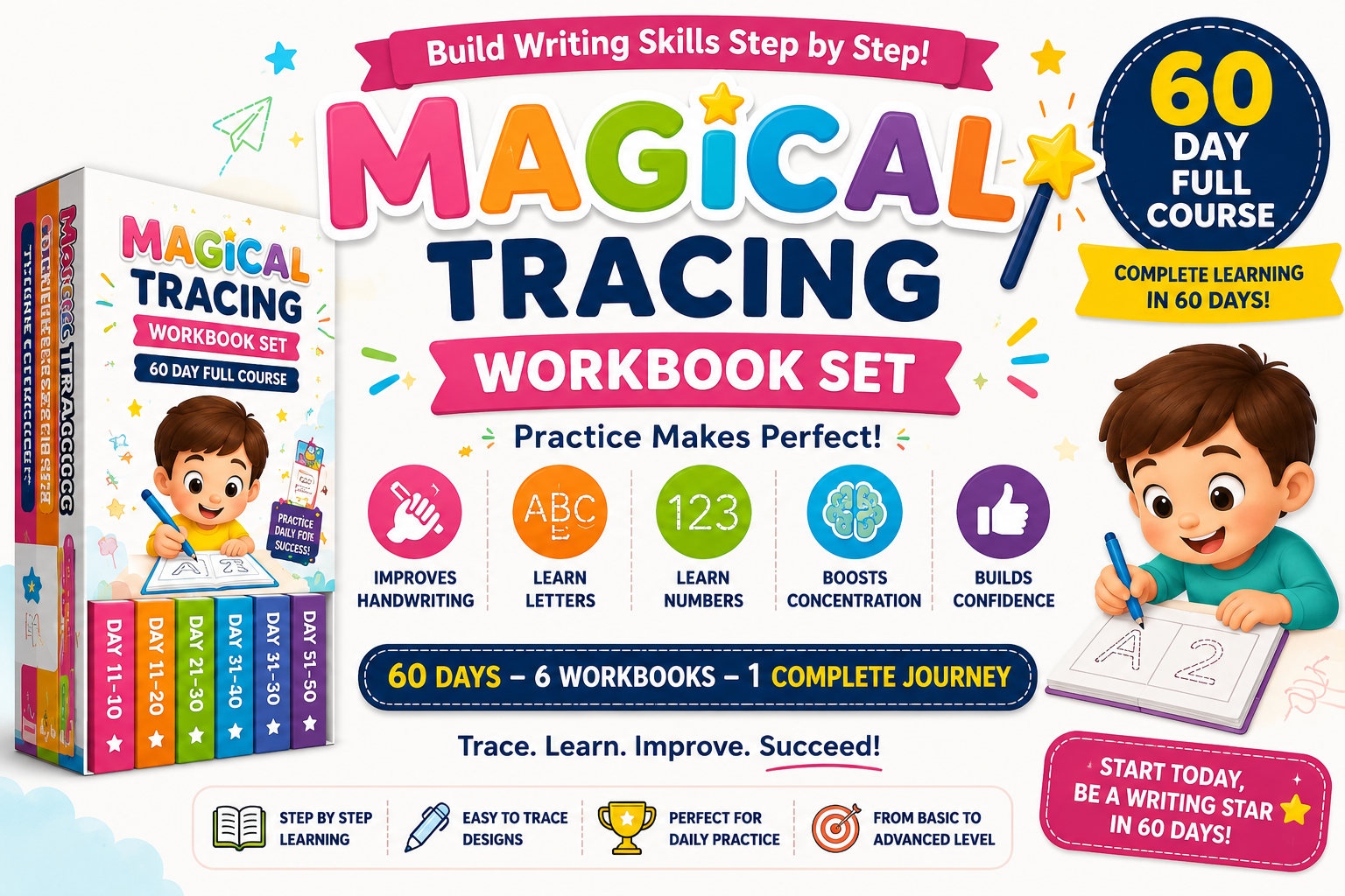 Magical Workbook Set For Kids ✨