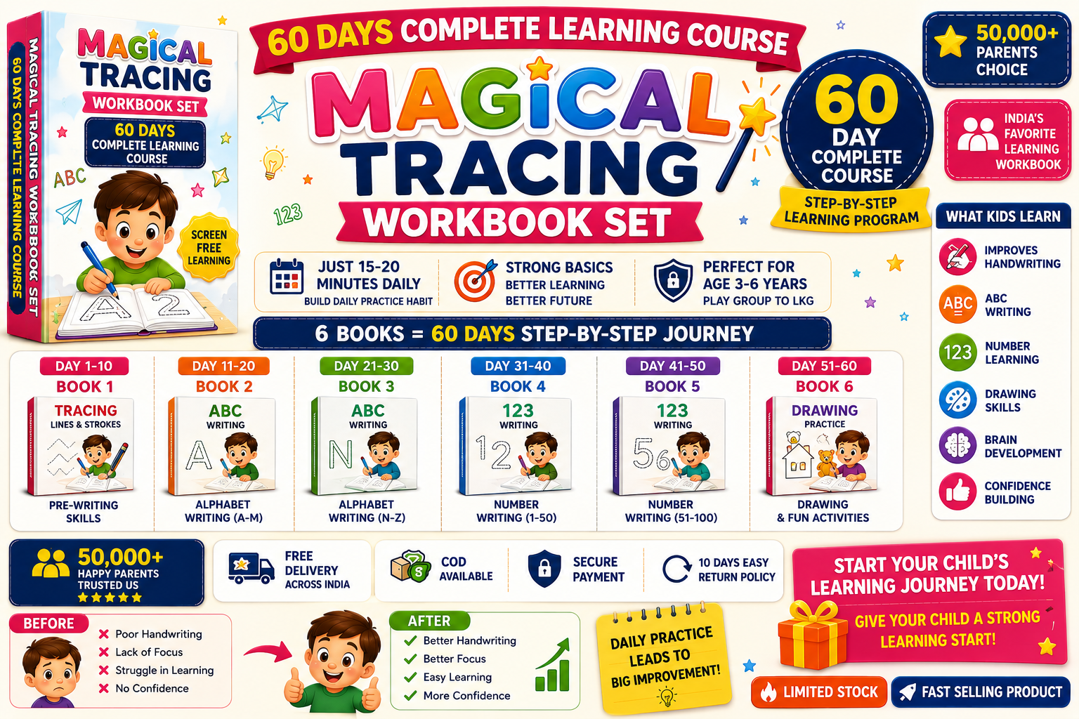 Magical Workbook Set For Kids ✨